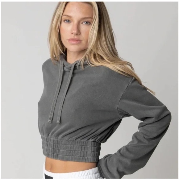 TALENTLESS bodies cropped hoodie in Gray Hoodie size small - Picture 2 of 10